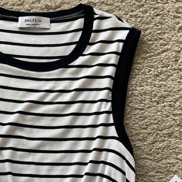 Bailey 44 Black & White Stripe Twist & Shout Tank - Picture 4 of 6